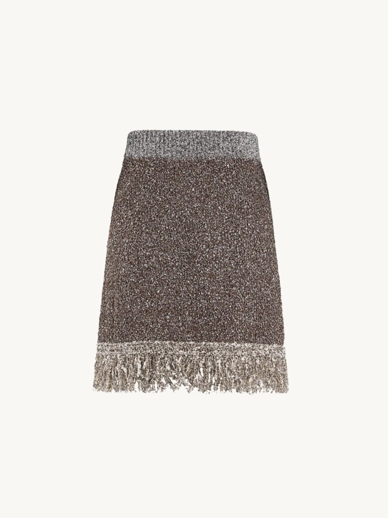 Bianca Fringed Mini Skirt - Tobacco Sequin - Image 5