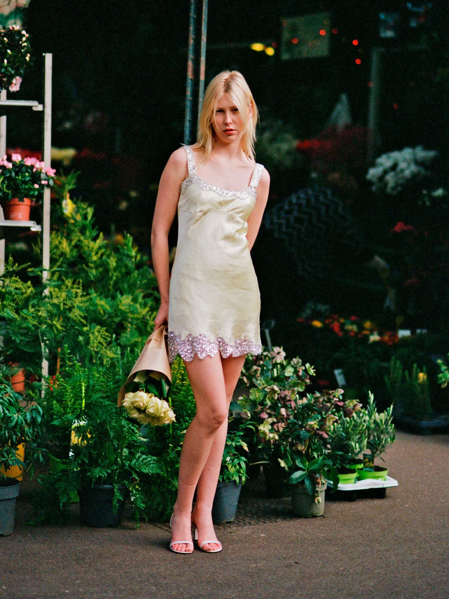 Nikolina Hand Beaded Mini Dress - Butter Yellow - Petite - Image 6