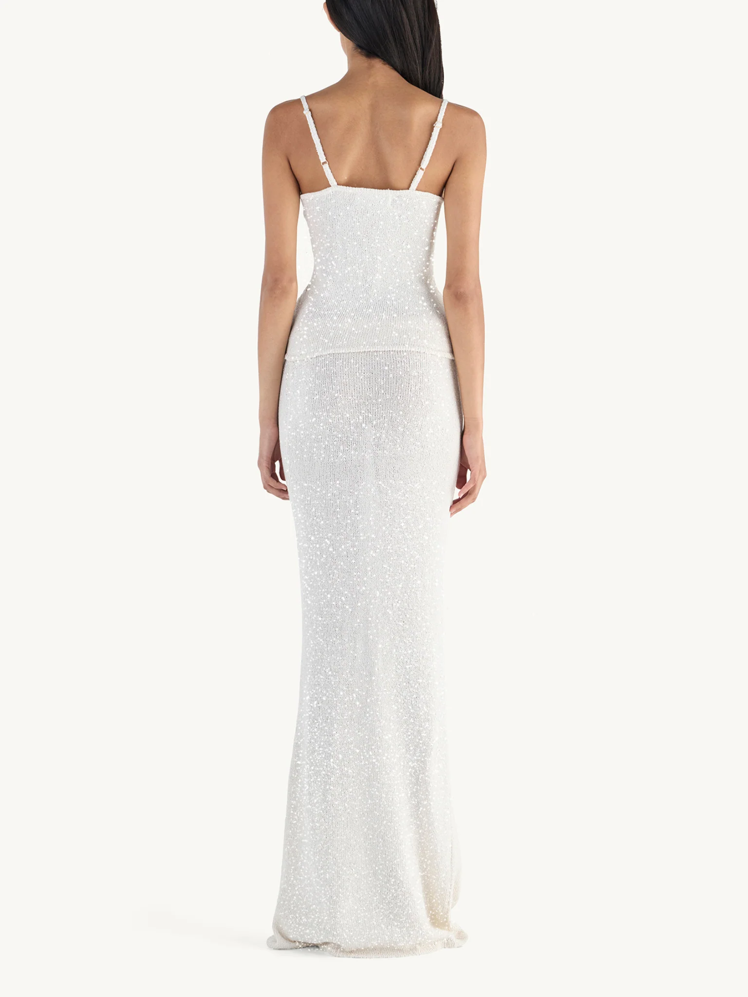 Carolina Embroidered Camisole - Star White Sequin - Image 4