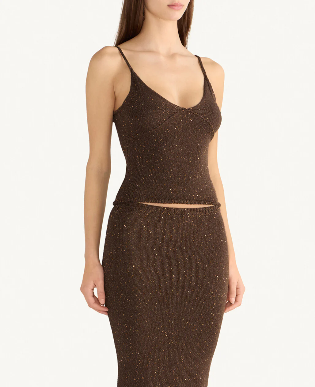Carolina Camisole - Dark Chocolate Sequin - Image 3