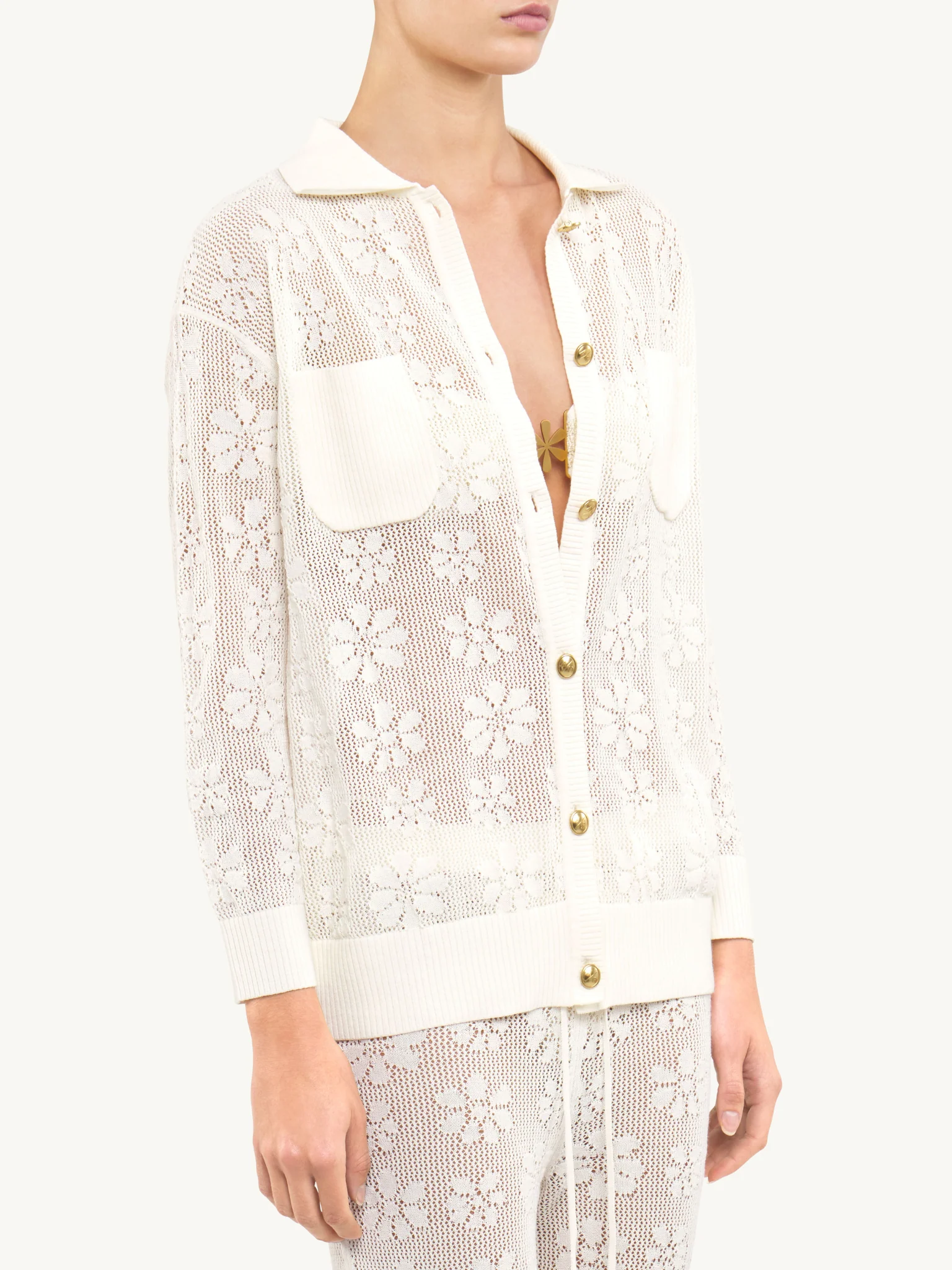 Delilah Crochet Shirt - Image 12