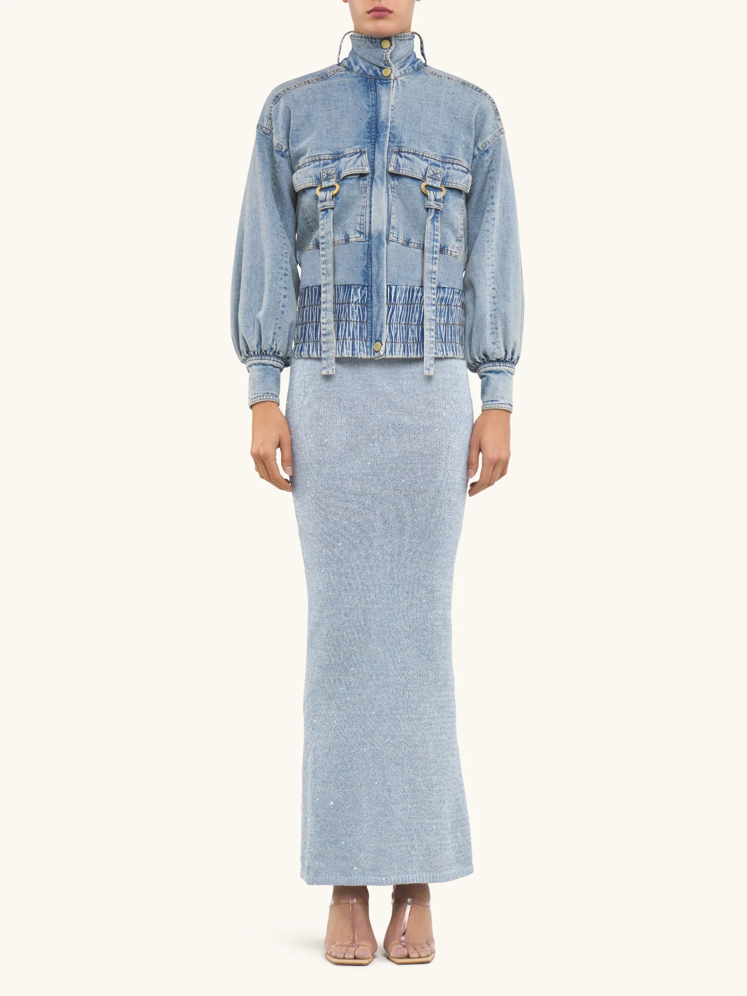 Diana Denim Parker Jacket - Light Wash - Image 3