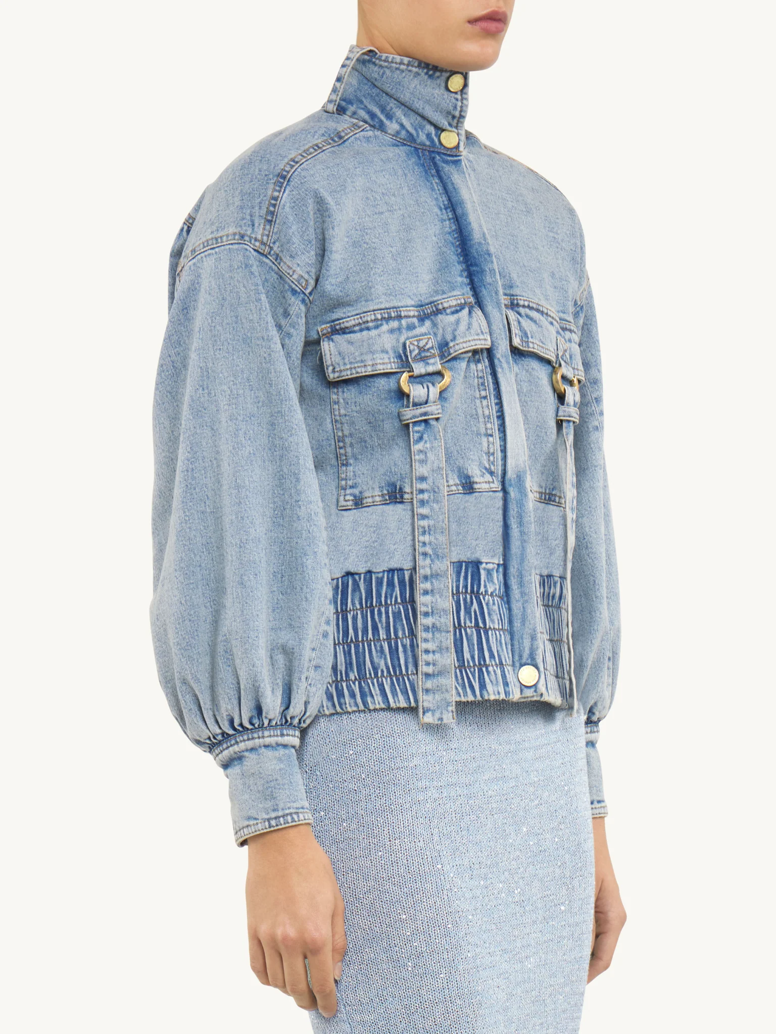 Diana Denim Parker Jacket - Light Wash - Image 4