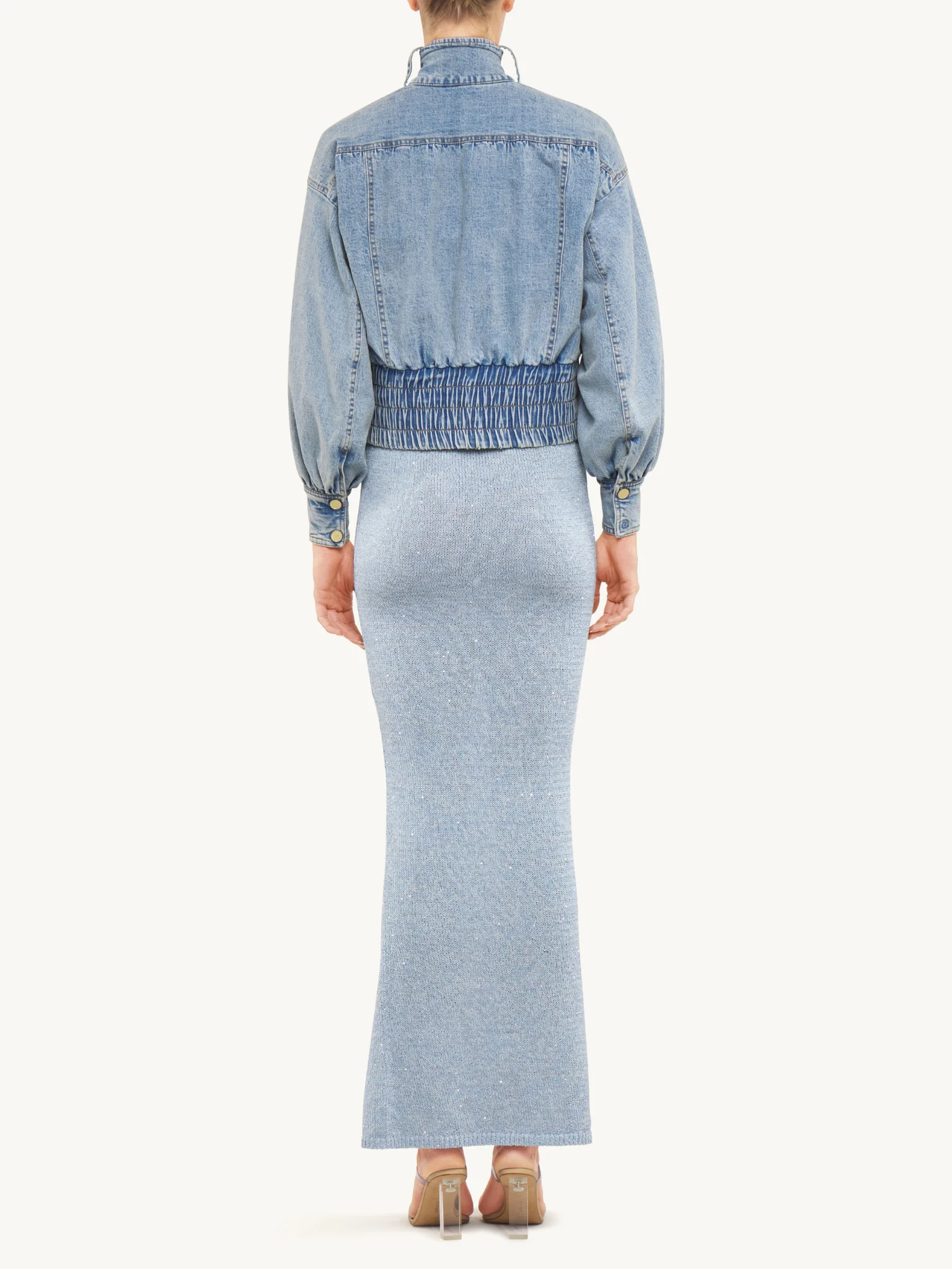 Diana Denim Parker Jacket - Light Wash - Image 5