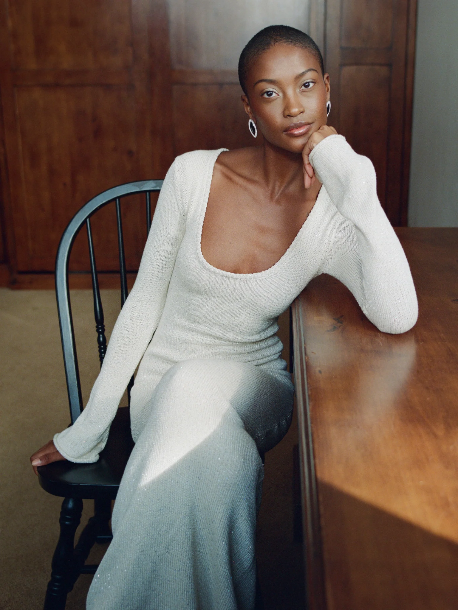 Ella Long Sleeve Dress - Snow Sequin - Image 7