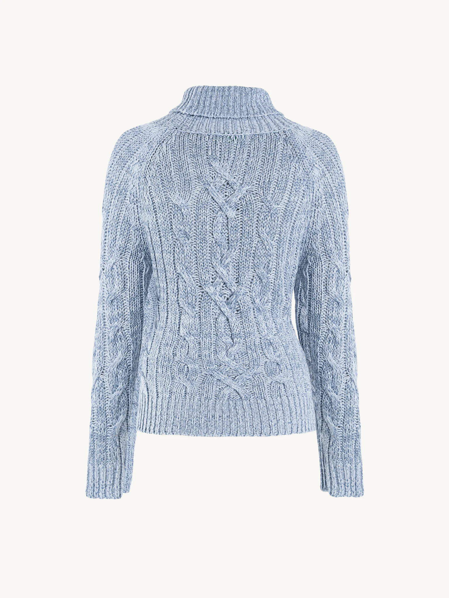 Elsa Cable Knit Sweater - Ice Blue Sequin - Image 5