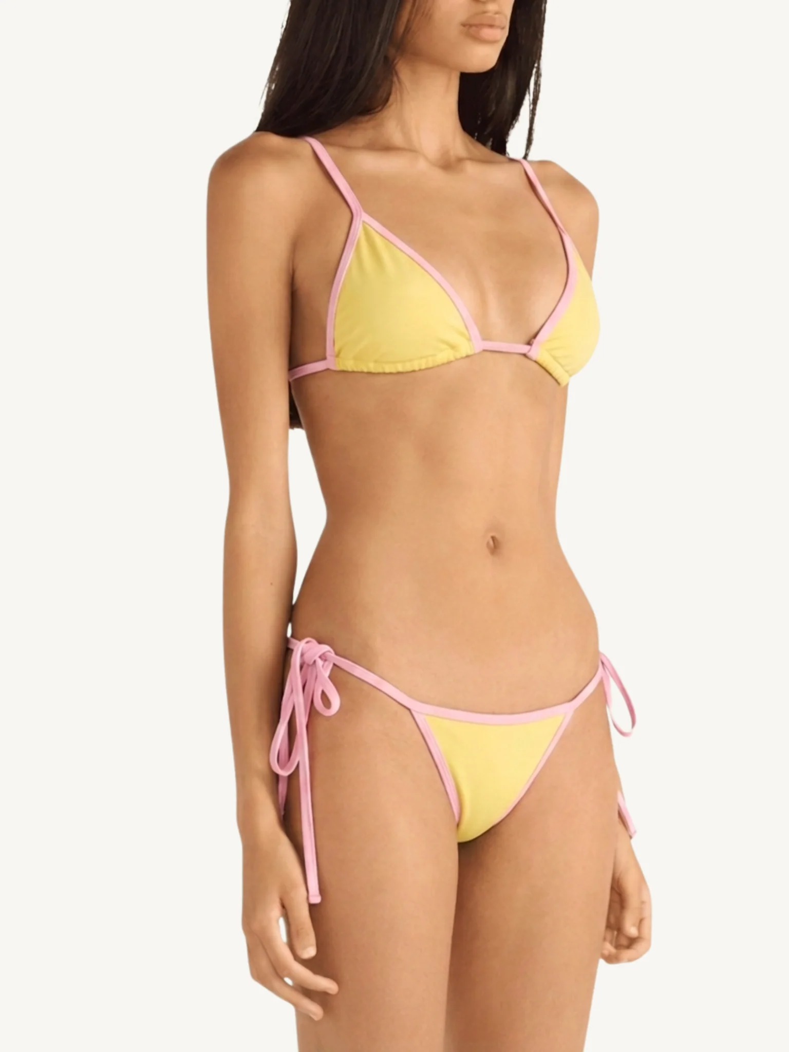 Mia Bikini Bottom - Lemon/Pink Salt - Image 3