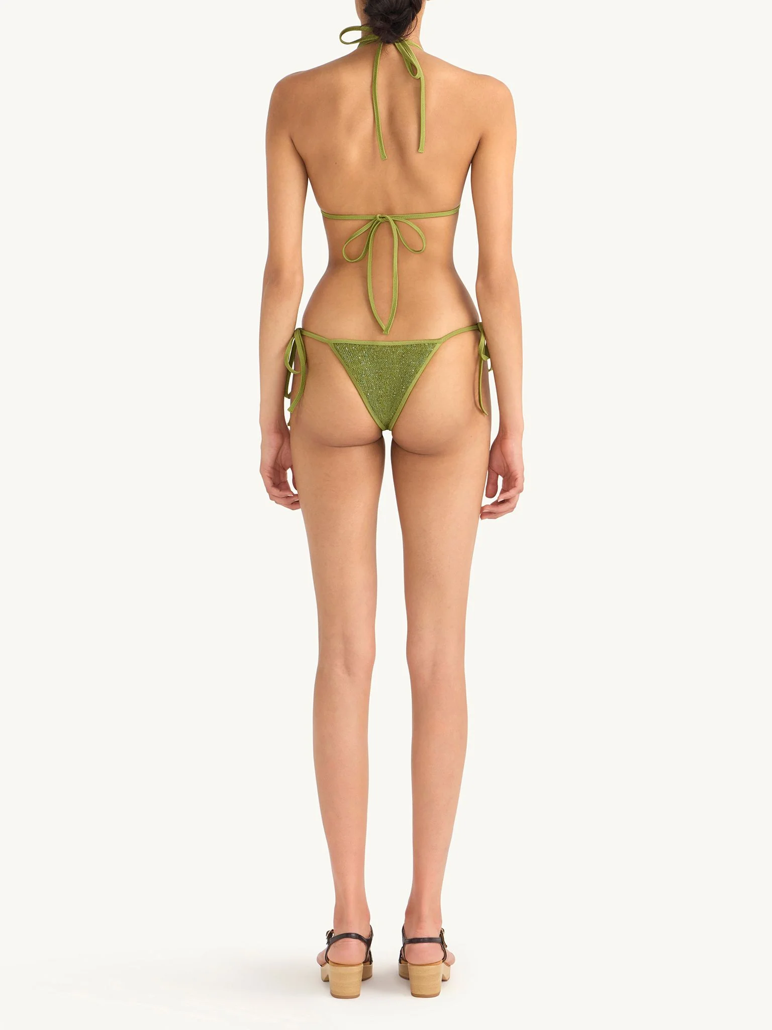 Lio Bikini Top - Olive Oil Sequin - Image 4