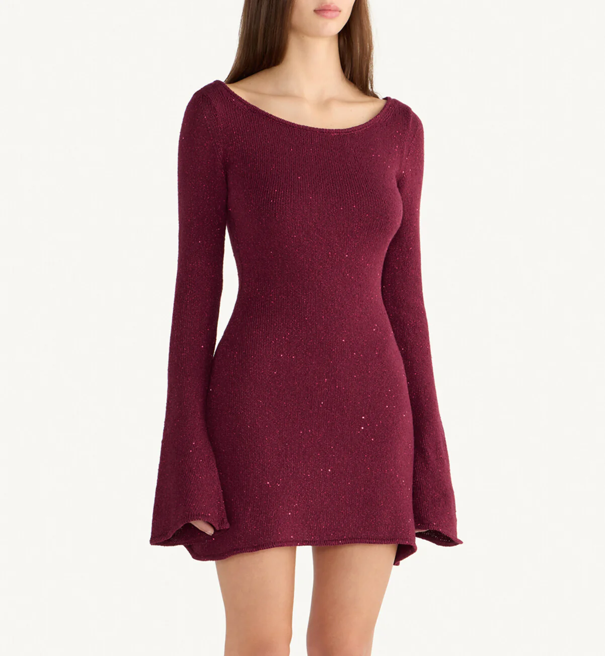 Maya Longsleeve Mini Dress - Port Sequin - Image 4