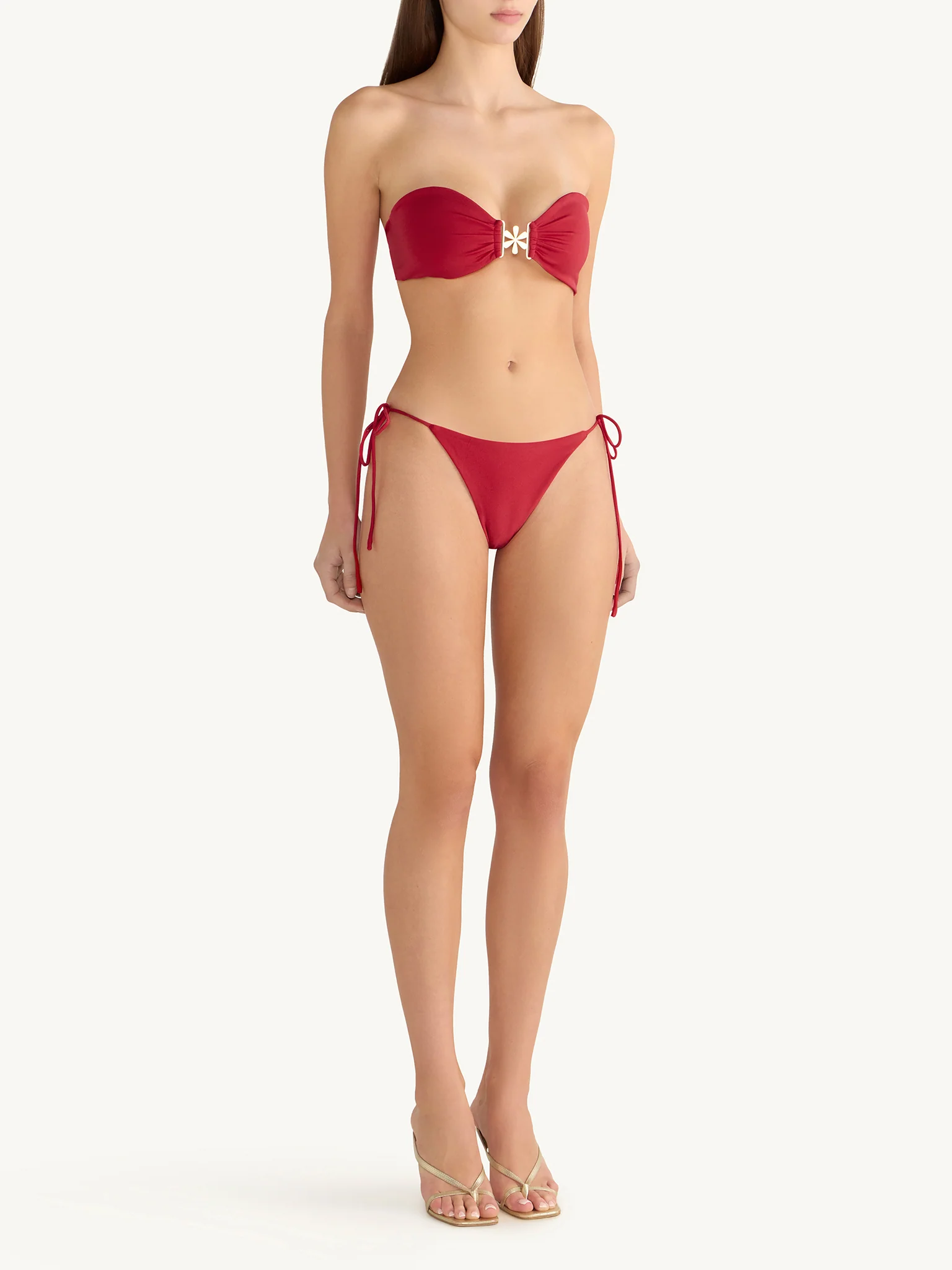 Mia String Bikini Bottom - Rossa - Image 3