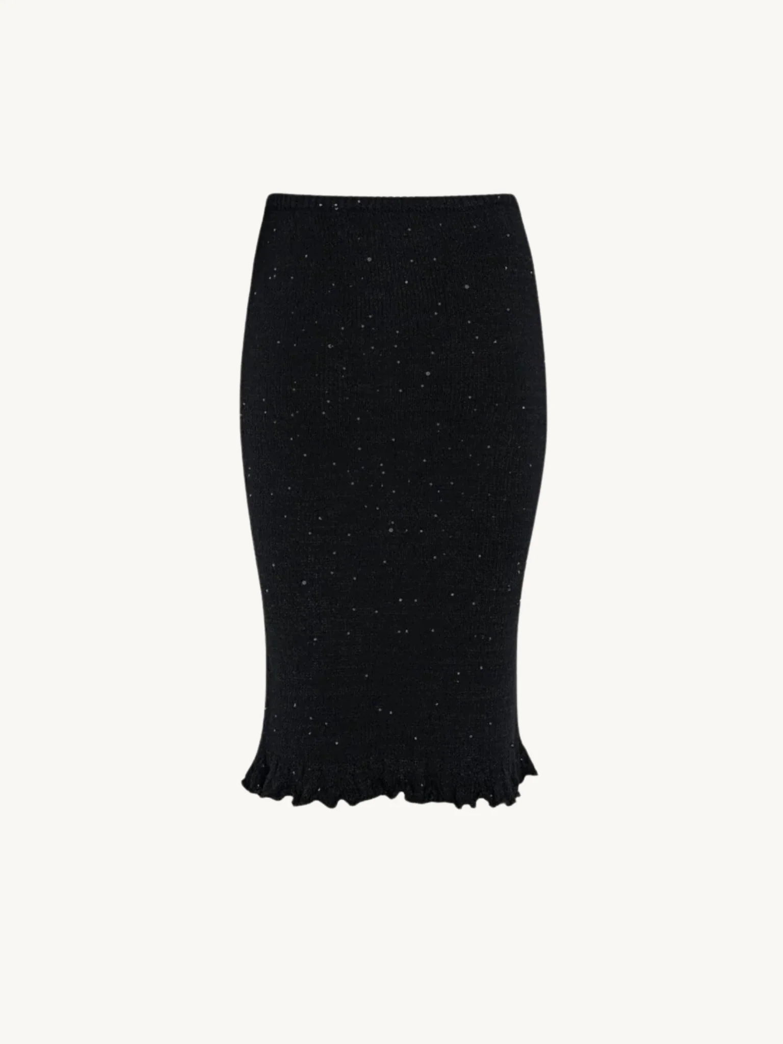 Michaela Midi Skirt - Black Sequin - Image 7
