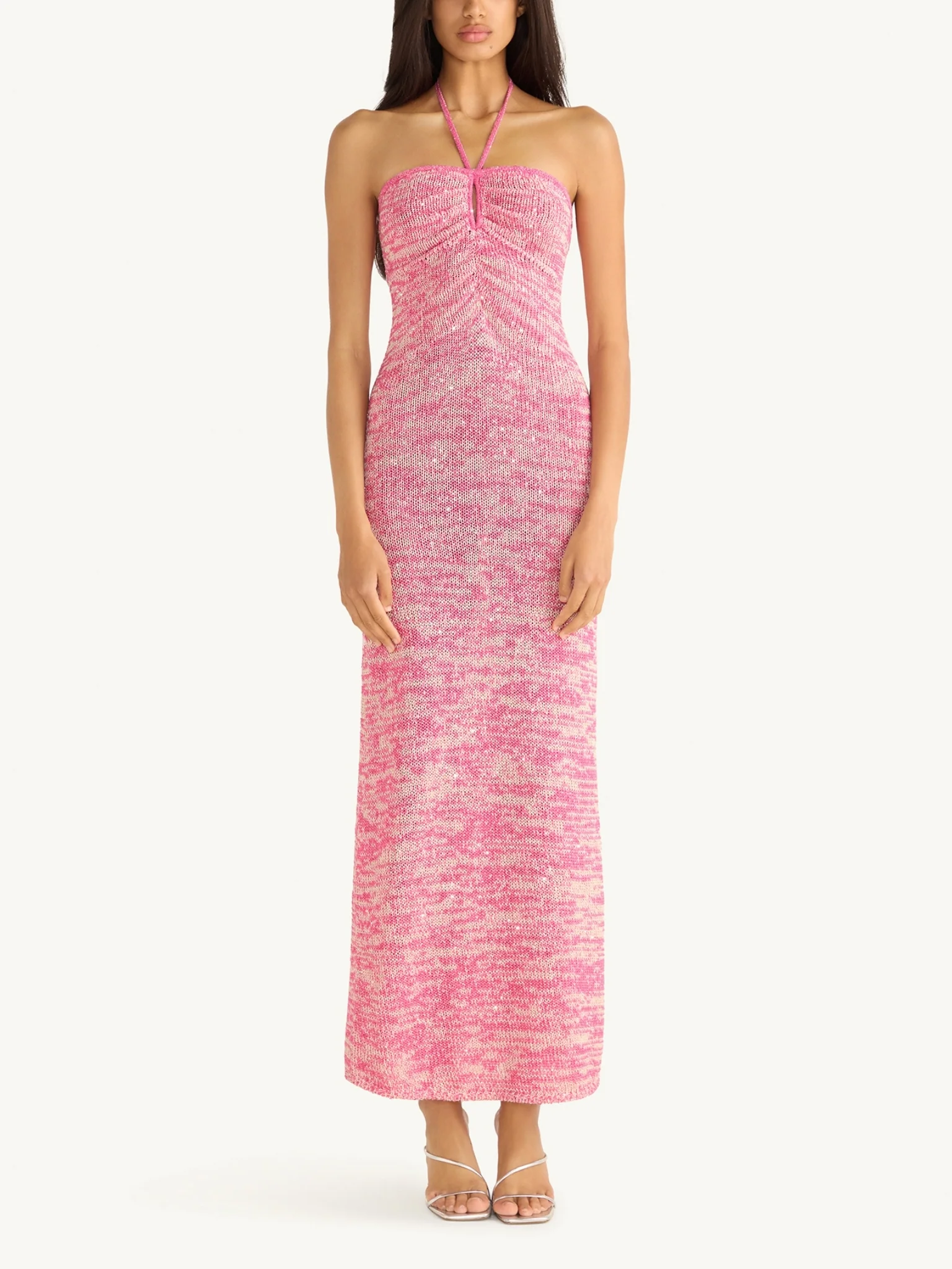 Olivia Halter Dress - Hydrangea Pink Sequin - Image 3