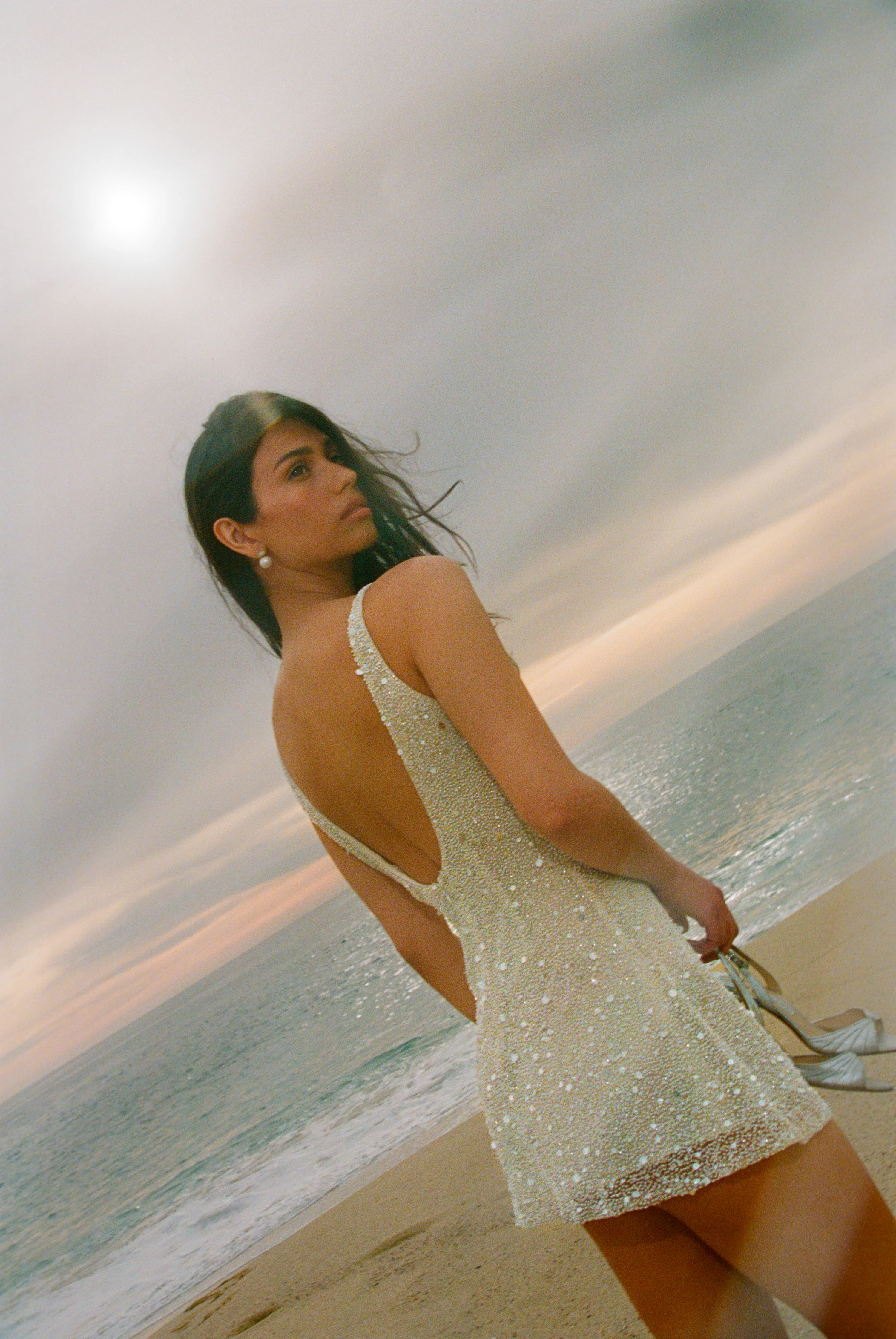 Ophelia Mini Dress - Salt - Image 7