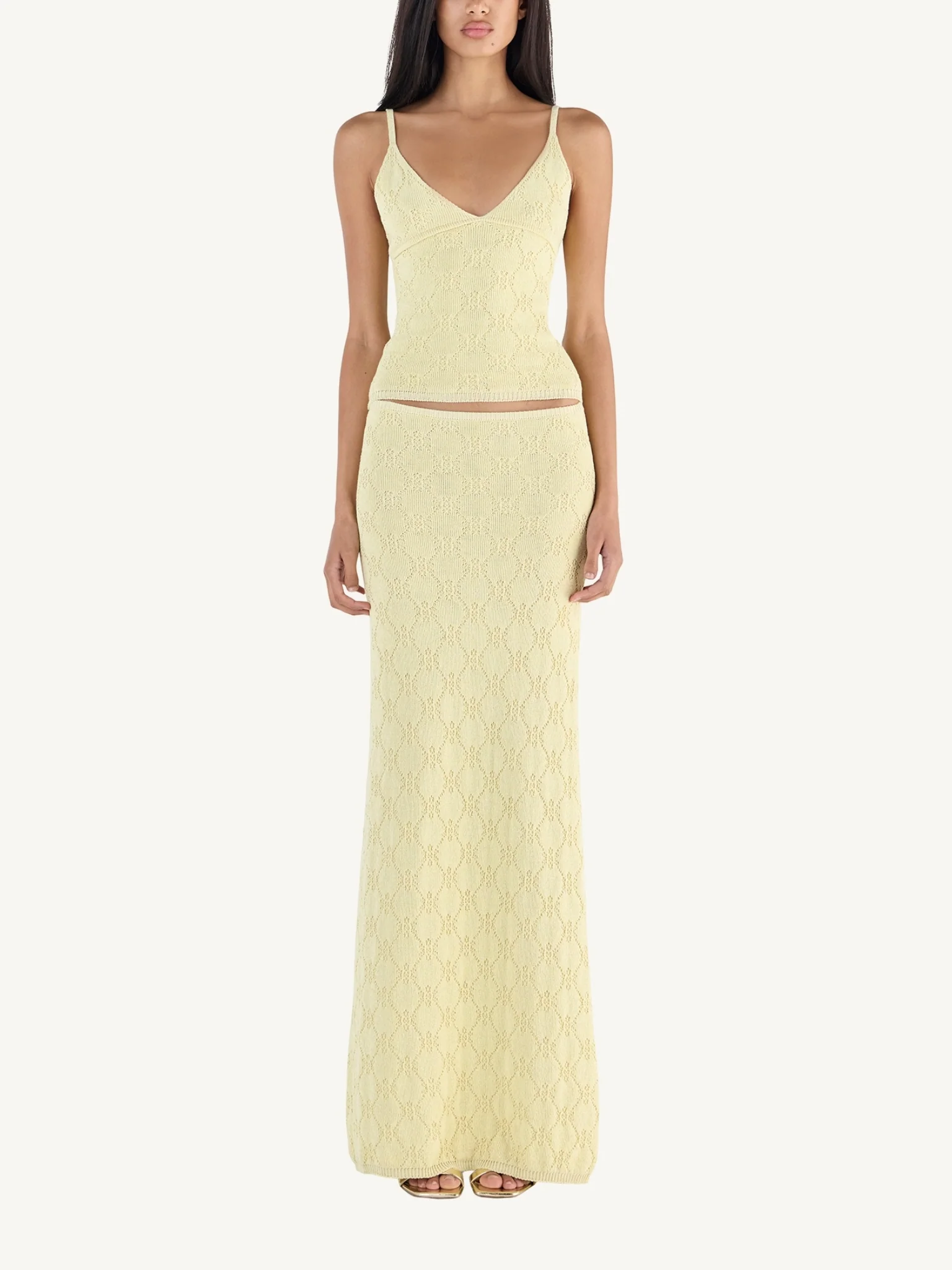 Pointelle Carolina Camisole - Lemon - Image 2