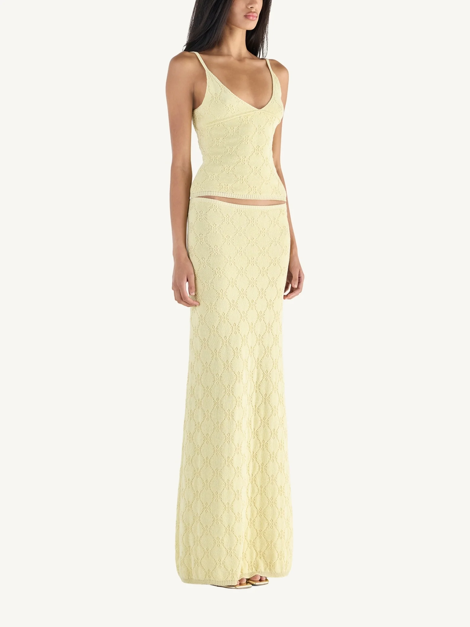 Pointelle Carolina Camisole - Lemon - Image 4