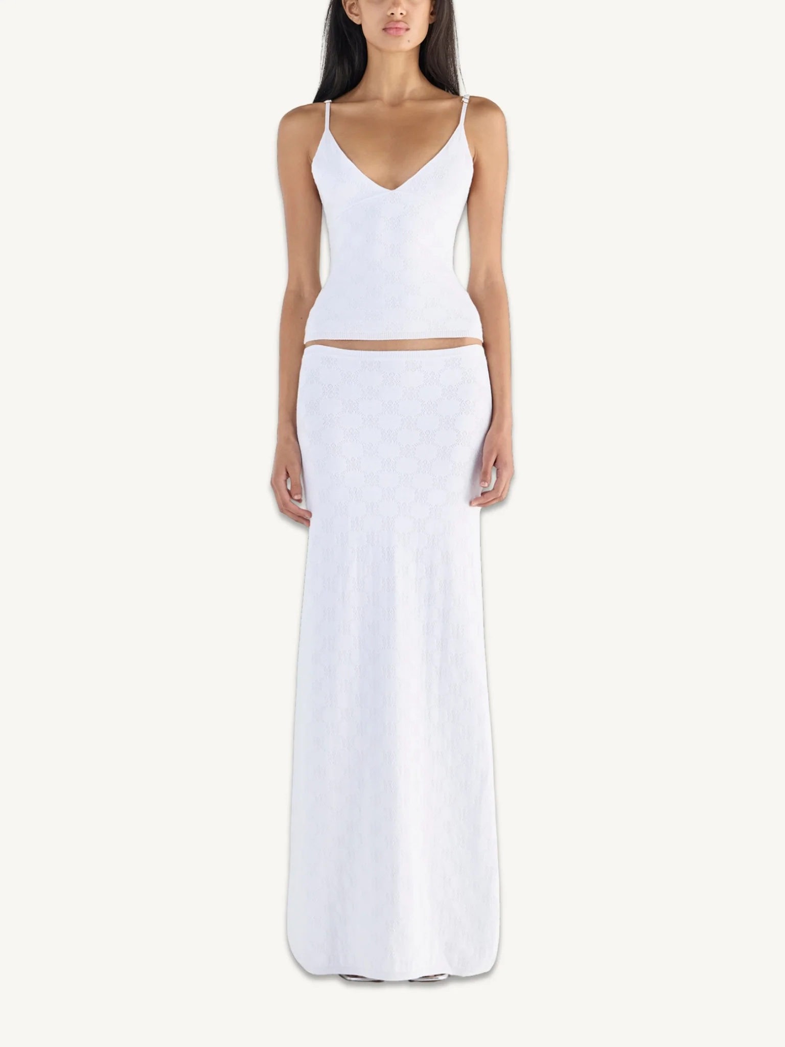 Pointelle Carolina Skirt - Salt - Image 2