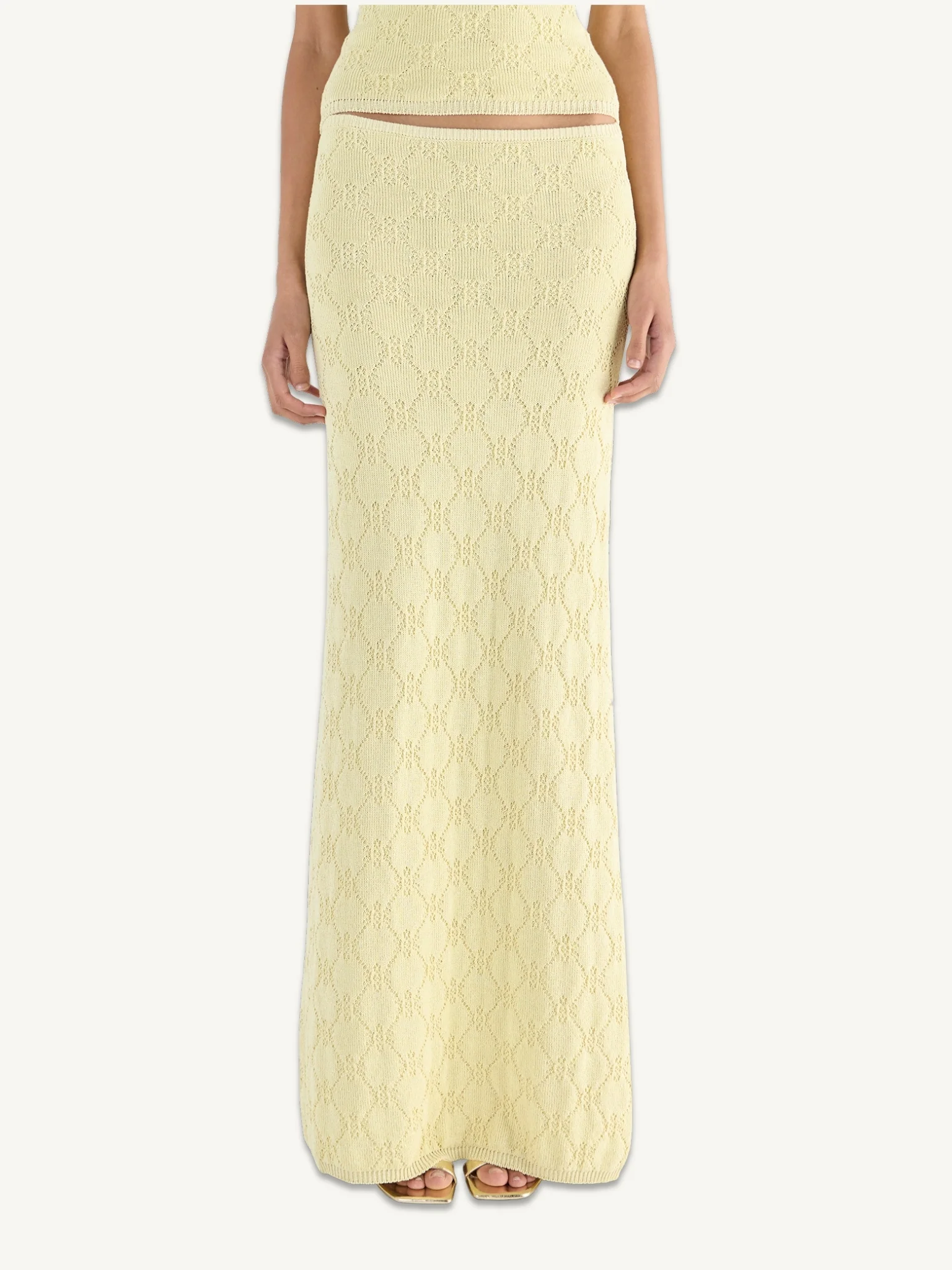 Pointelle Caroline Skirt - Lemon - Image 3