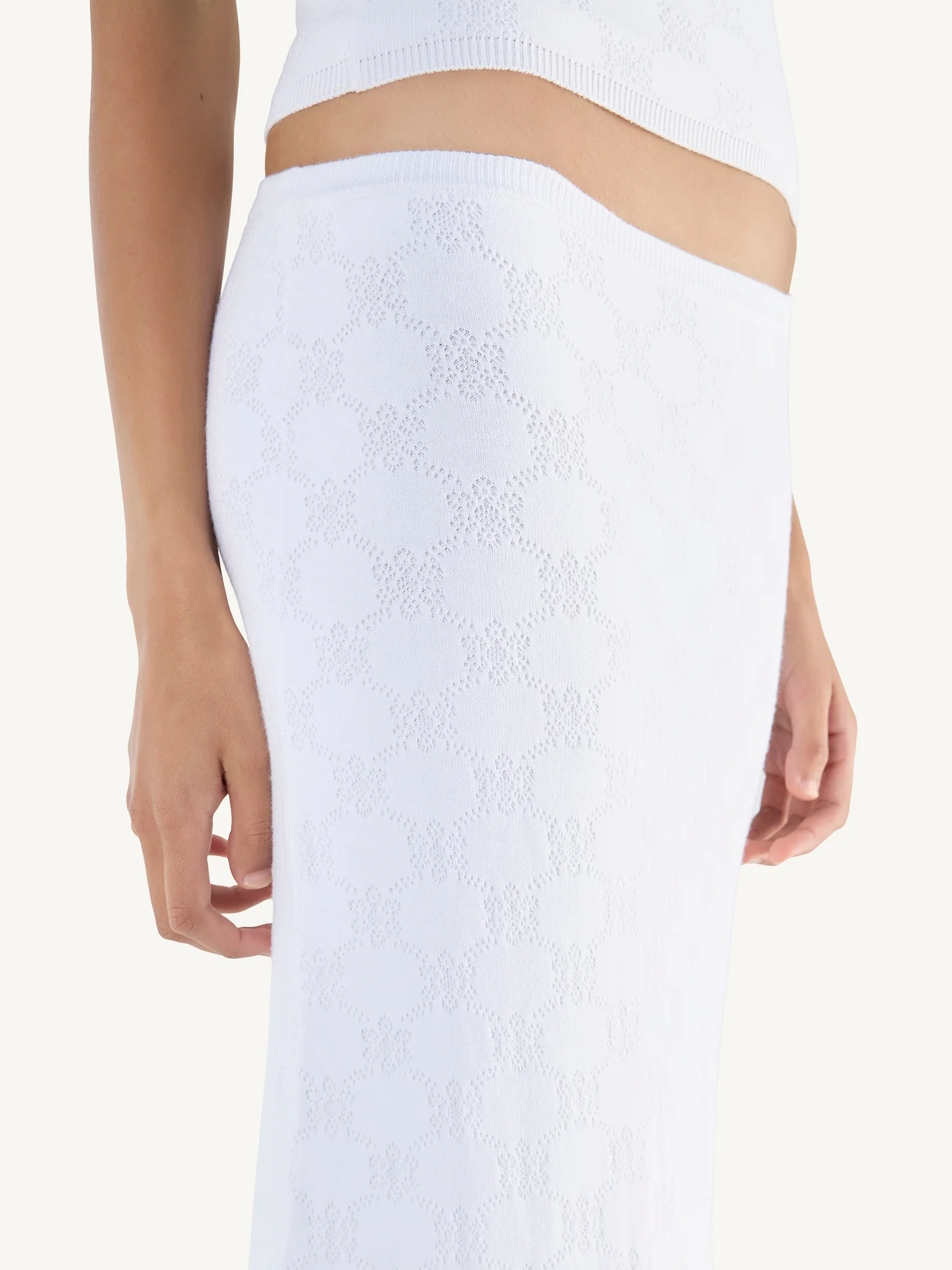 Pointelle Carolina Skirt - Salt - Image 3