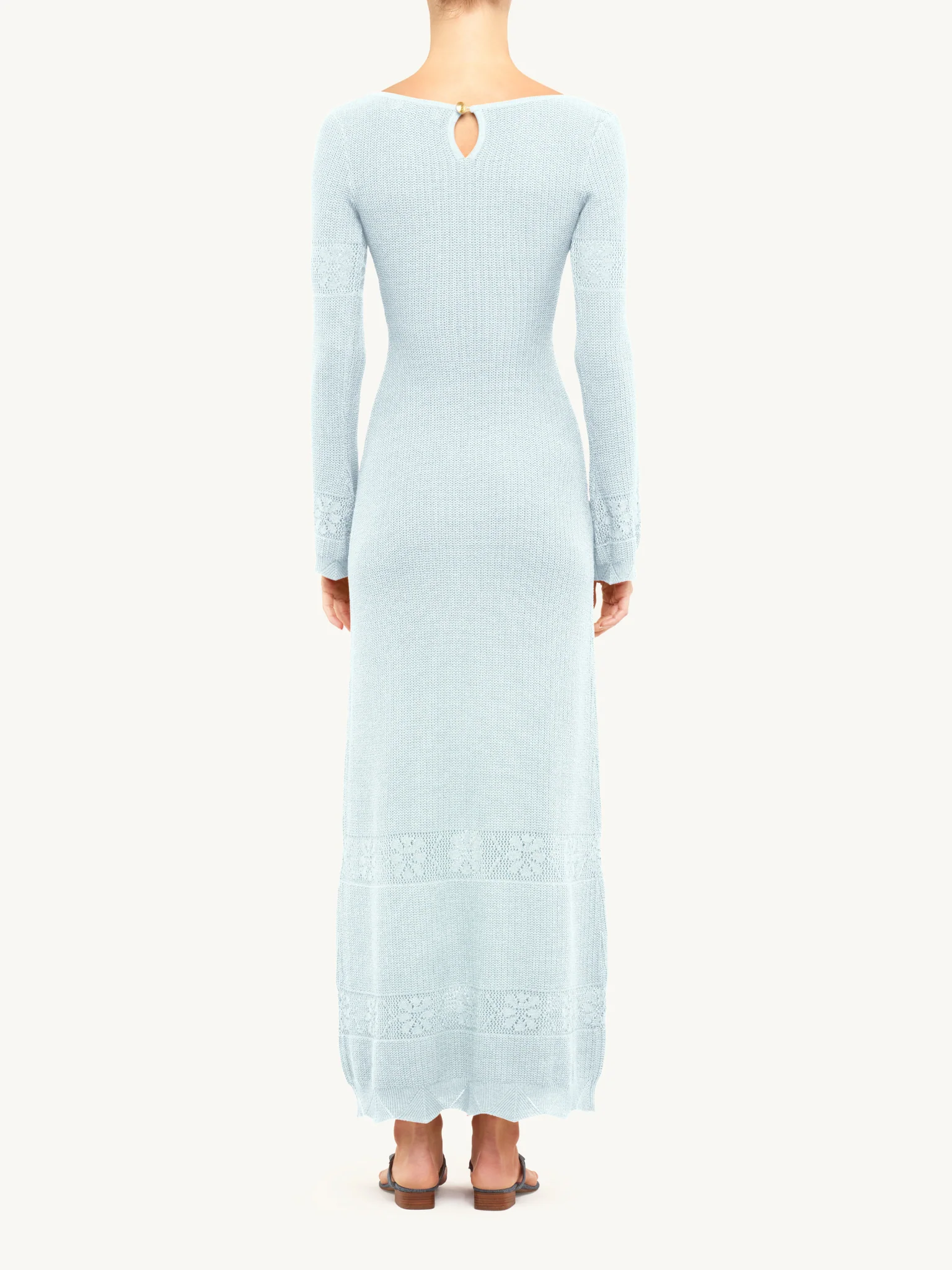 Rita Crochet Dress - Sky Blue - Image 5