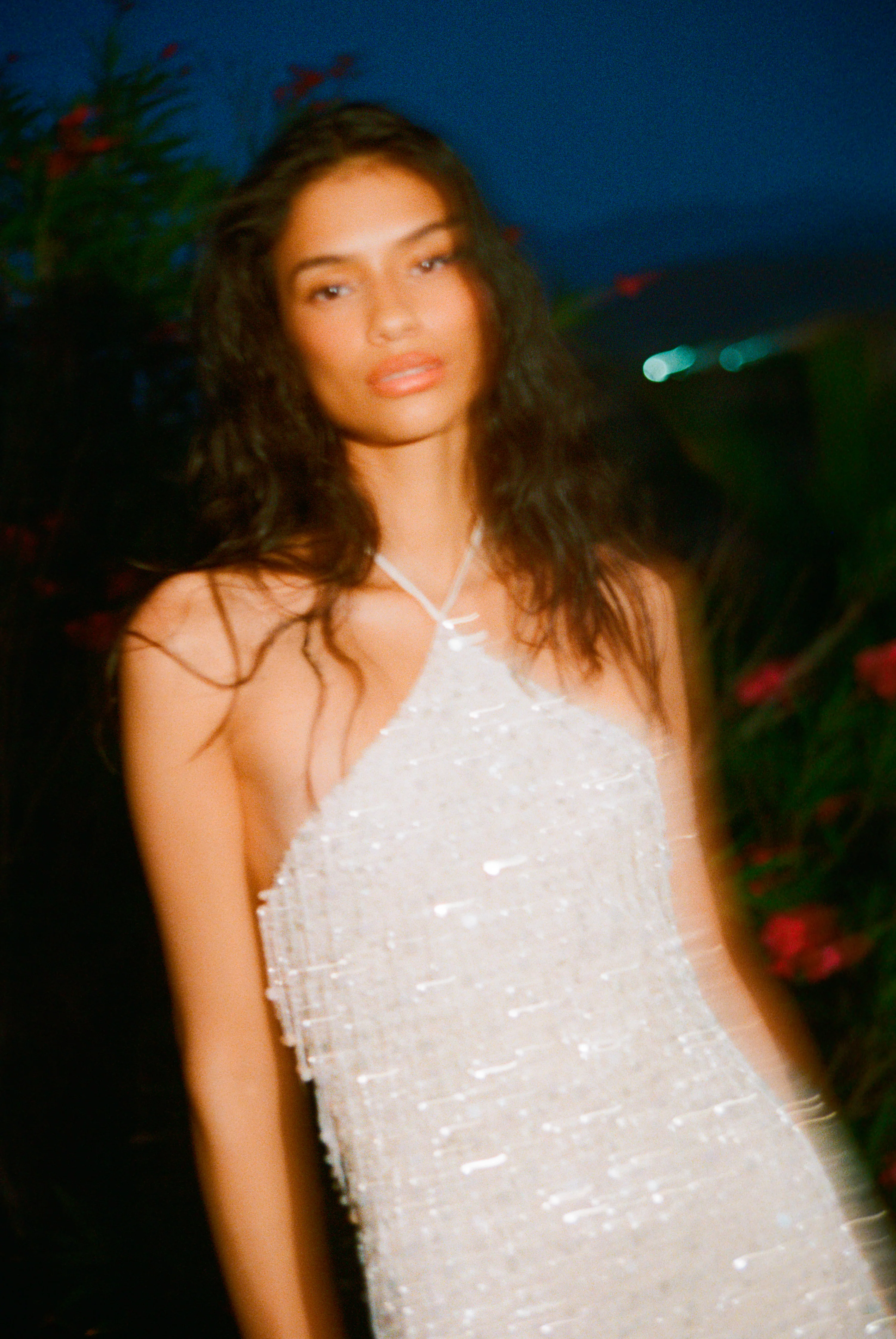 Rossana Hand Beaded Mini Dress - Salt Sequin - Image 6