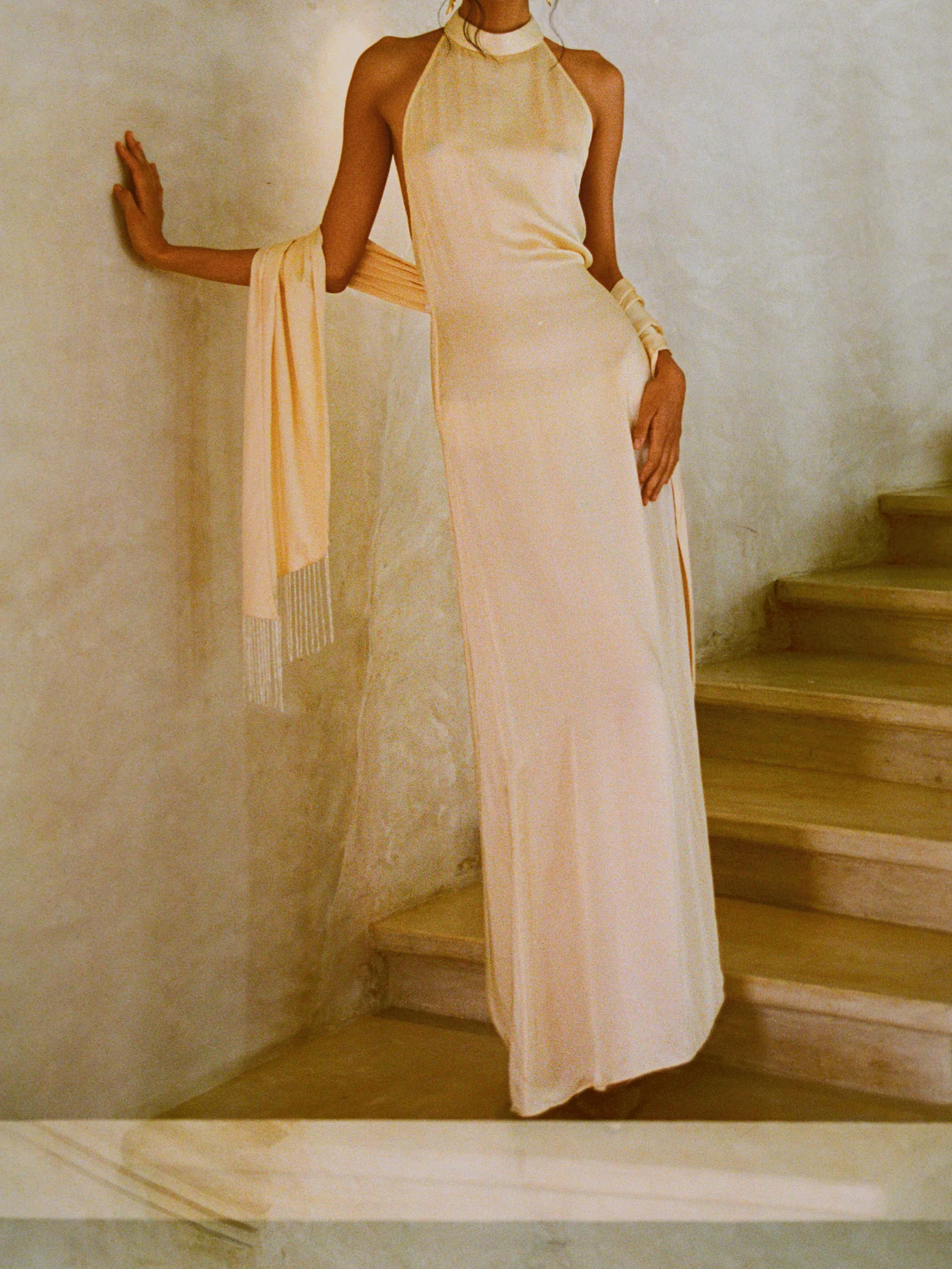 Stella Hand Beaded Dress - Lemon - Image 5