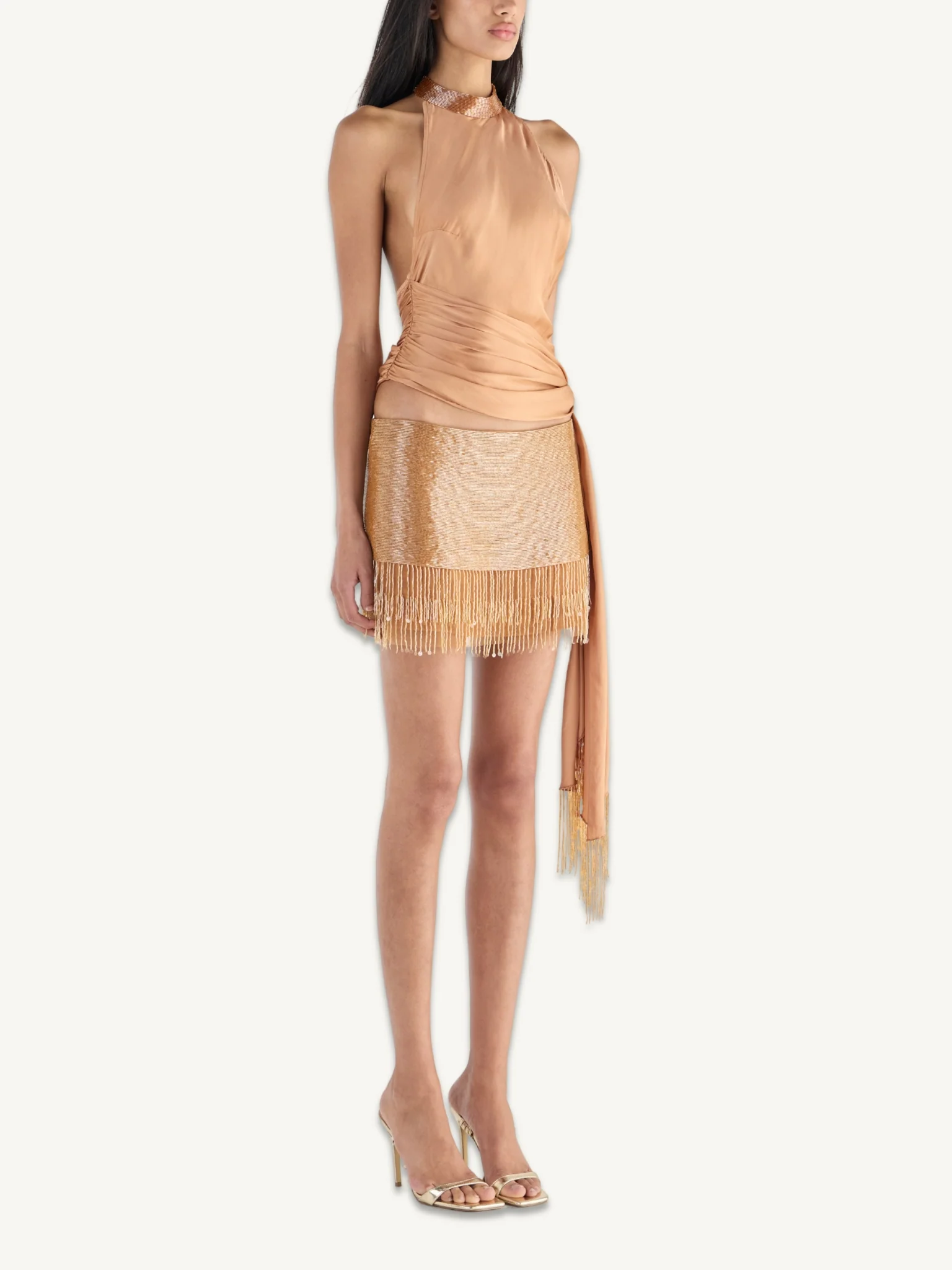 Stella Hand Beaded Top - Almond - Image 4
