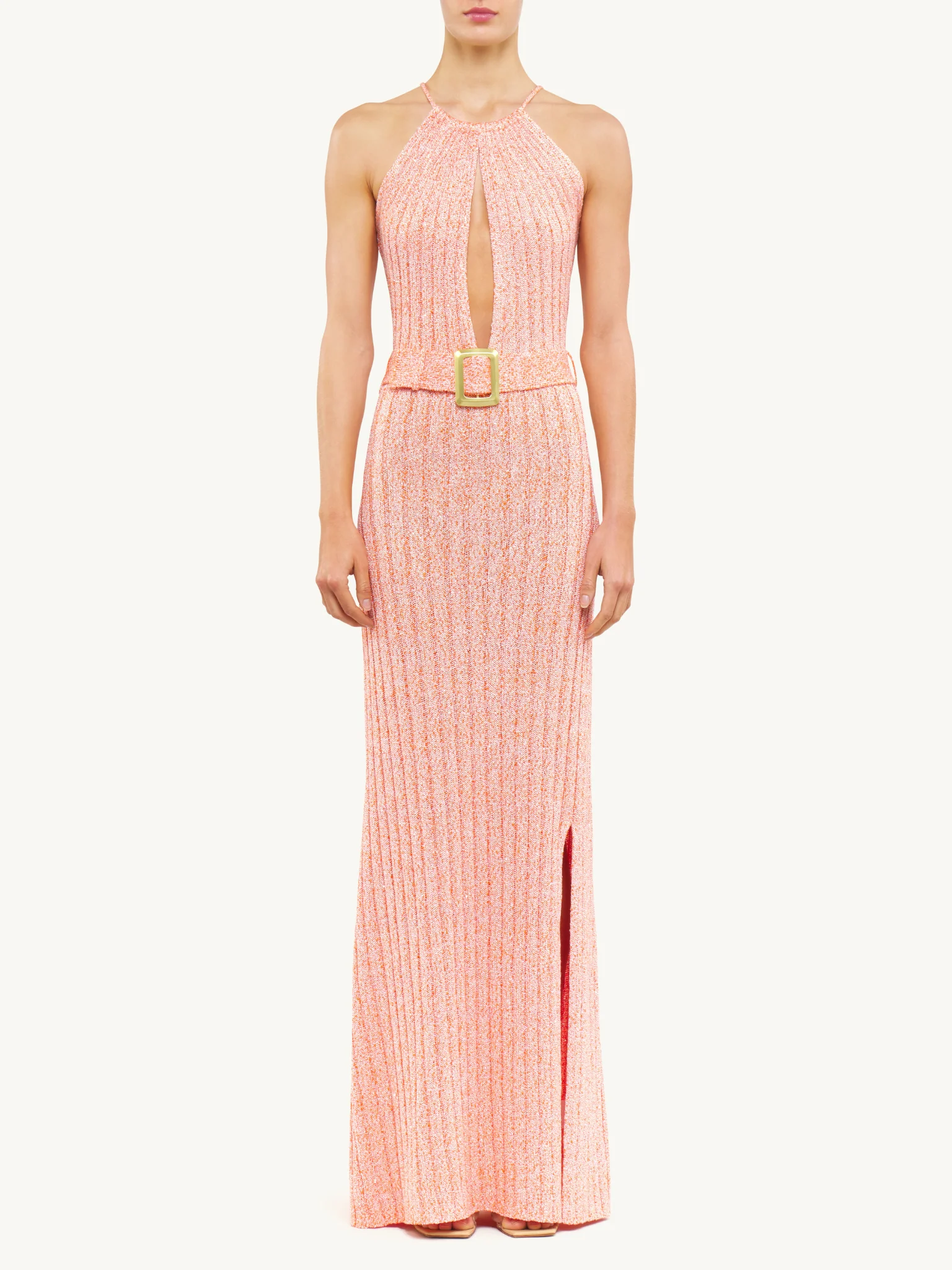 Valeria Dress - Peach Sequin - Image 3