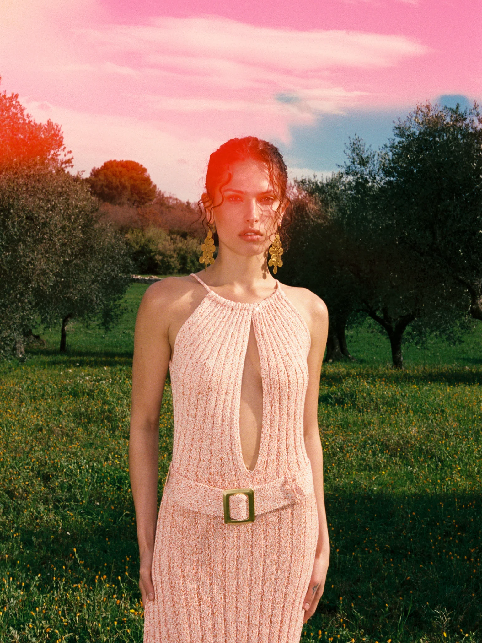 Valeria Dress - Peach Sequin - Image 6